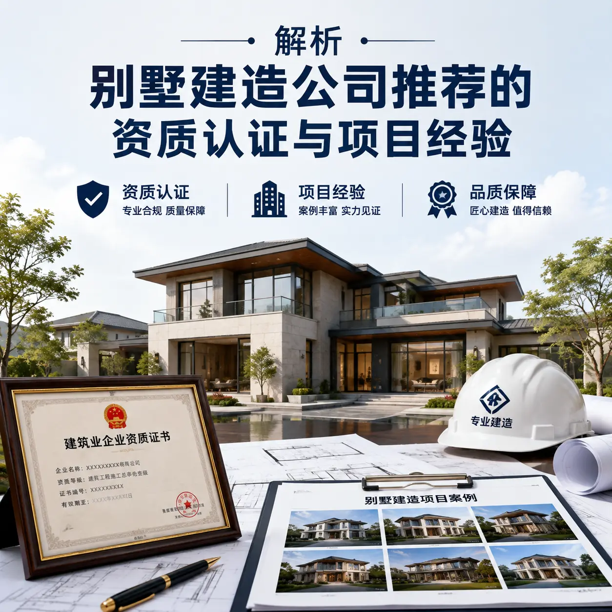 解析 丹寨 别墅建造公司推荐的资质认证与项目经验