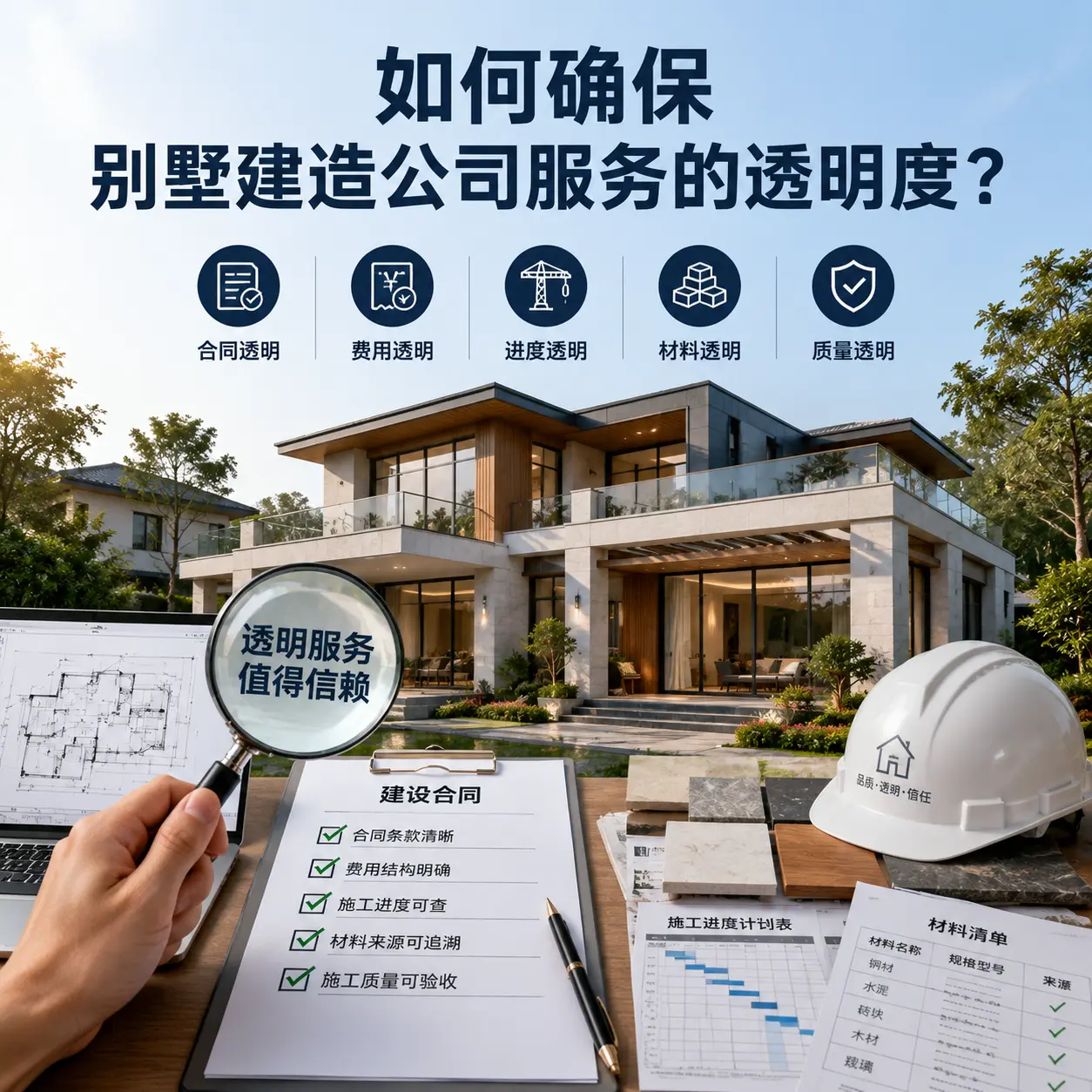 在 丹寨 如何确保别墅建造公司服务的透明度？