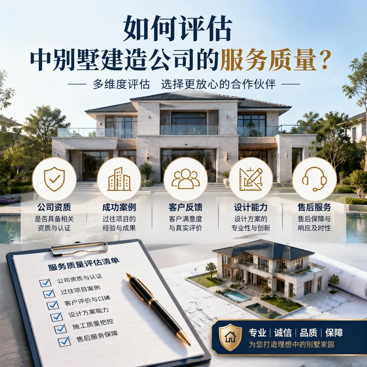如何评估 丹寨 中别墅建造公司的服务质量?