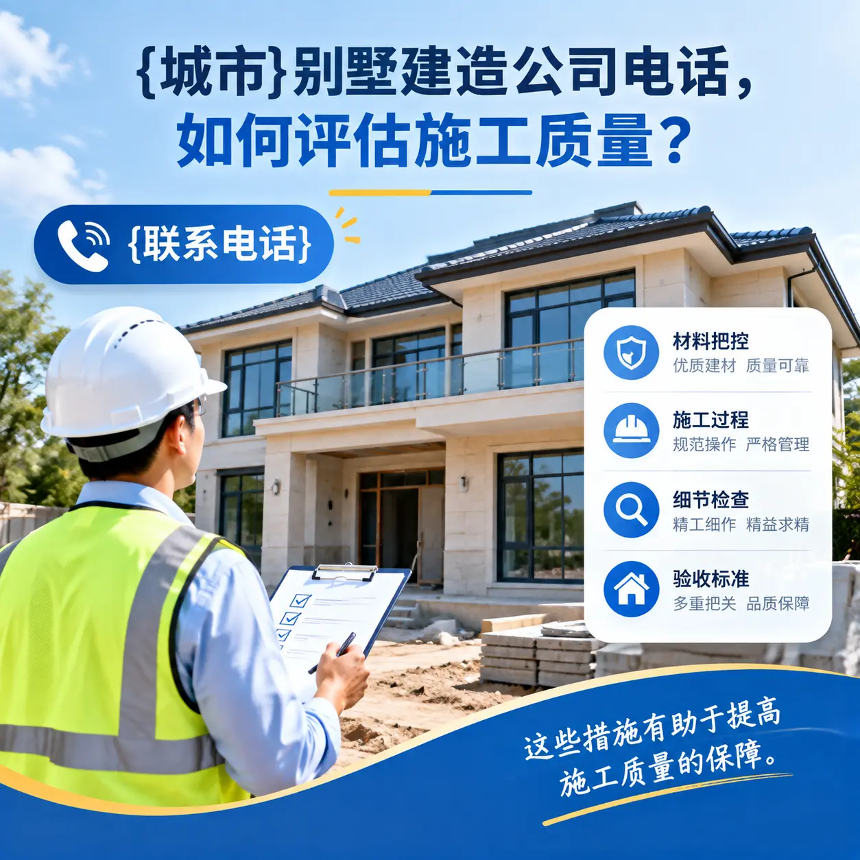 丹寨别墅建造公司电话,如何评估施工质量?