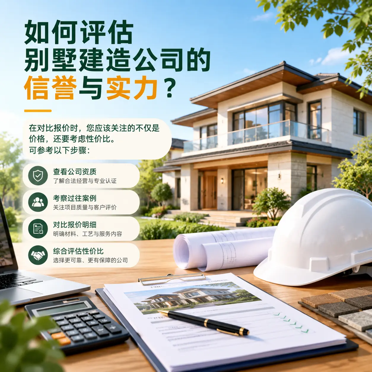 如何评估 丹寨 别墅建造公司的信誉与实力？
