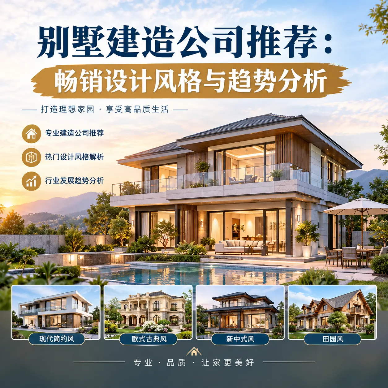 别墅建造公司推荐： 丹寨 畅销设计风格与趋势分析