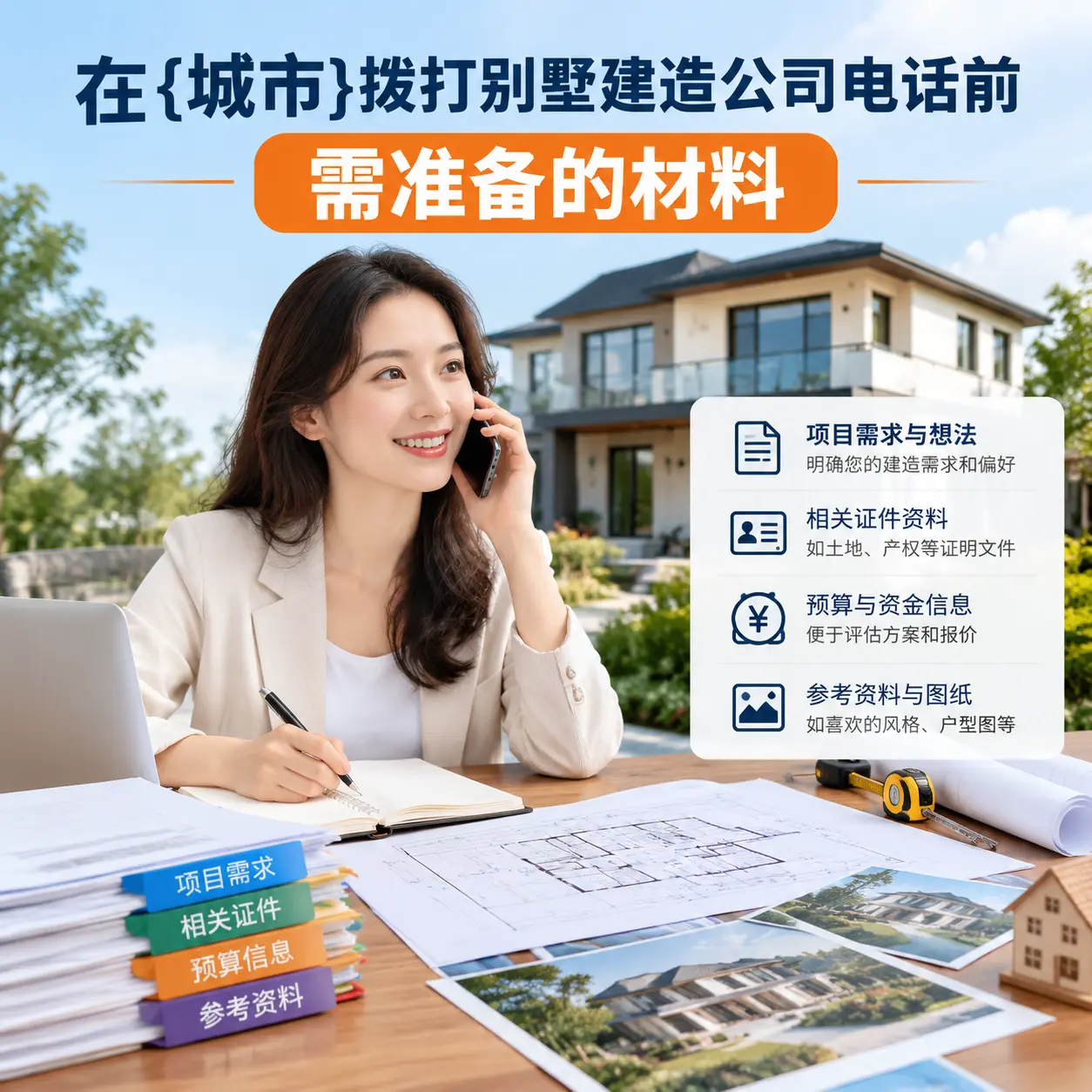 在丹寨拨打别墅建造公司电话前需准备的材料