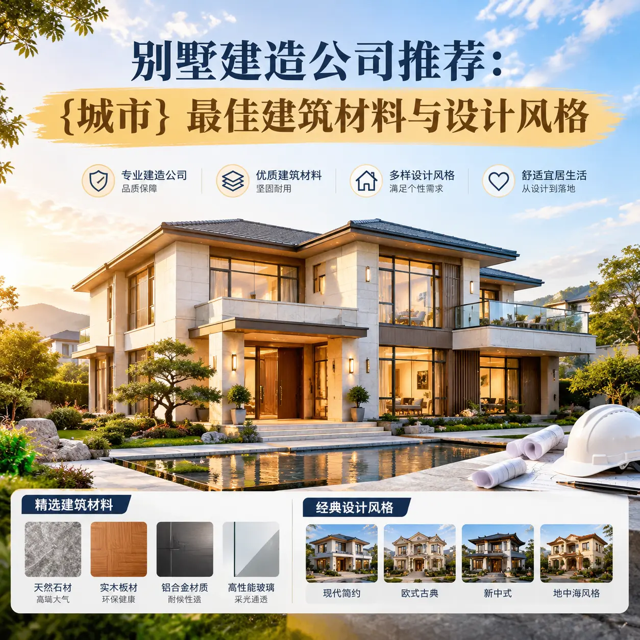 别墅建造公司推荐： 丹寨 最佳建筑材料与设计风格